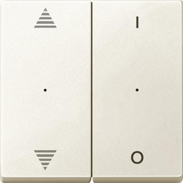 Merten Wippen fŸr Tastermodul 2fach mit Aufdruck Pfeile Auf/Ab und 1/0, wei§, System M 625744