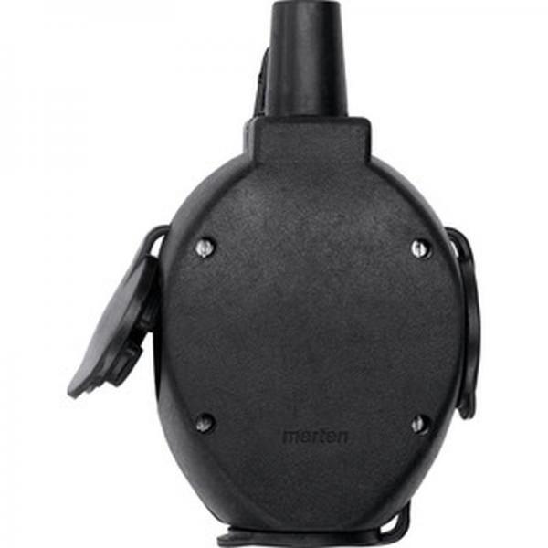 Merten Vollgummi-SCHUKO-Dreifach-H_ngekupplung, schwarz 179851