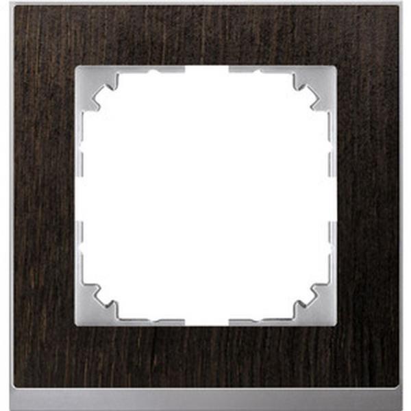 Merten M-Pure Decor-Rahmen, 1fach, Wenge/aluminium MEG4010-3671