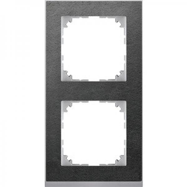 Merten M-Pure Decor-Rahmen, 2fach, Schiefer/aluminium MEG4020-3669