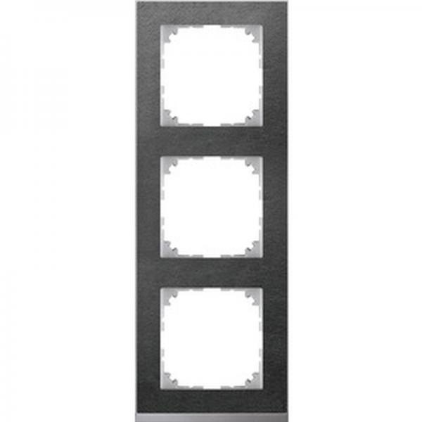 Merten M-Pure Decor-Rahmen, 3fach, Schiefer/aluminium MEG4030-3669