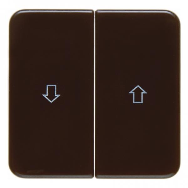 Berker Jalousie Wippe mit Aufdruck Symbol Pfeil wg Up IP44 braun, glänzend 155221