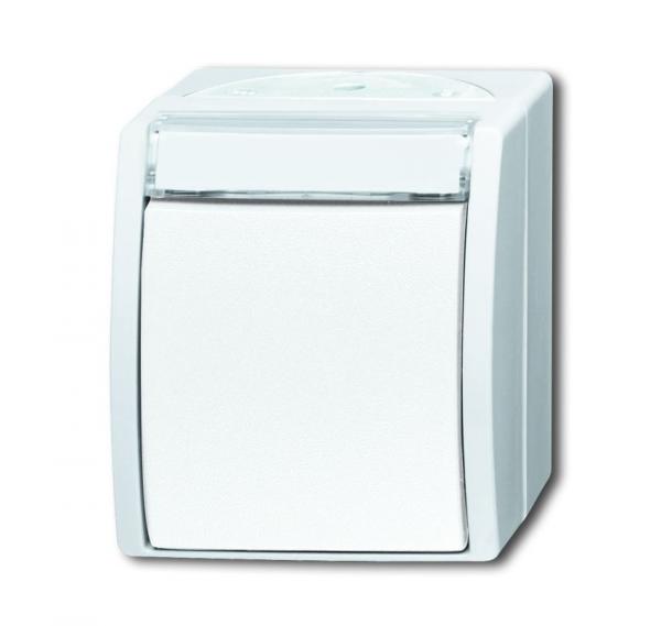 B+J ocean¨ Wippschalter mit Beschriftungsfeld, alpinwei§ 2601/6 WN-54