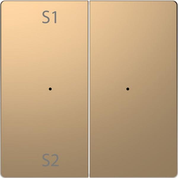 Merten Wippen f. Taster-Modul 2fach (Szene1/2, blank), Champagnermetallic, Sys. Design MEG5226-6051