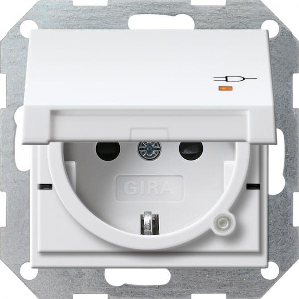 Gira SCHUKO KD Kontroll + SH System 55 Reinweiß m 276327