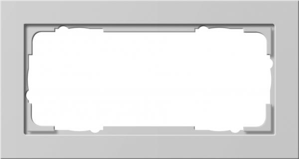 Gira E2 Abdeckrahmen 2-Fach ohne Mittelsteeg Grau matt 100237