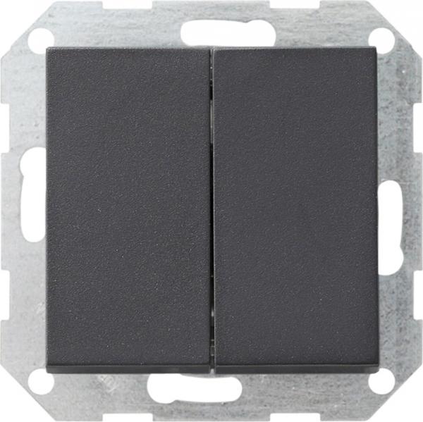 Gira Tastschalter Wechselsch. 2f gerade System 55 Anthrazit 286128