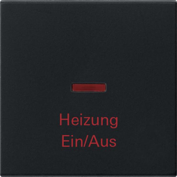 Gira Wippe Kontrollf. + Heizung Ein/Aus System 55 Schwarz m 0678005