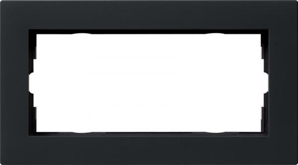 Gira Abdeckrahmen 2f o.M. flach Gira E2 Schwarz m 1002095