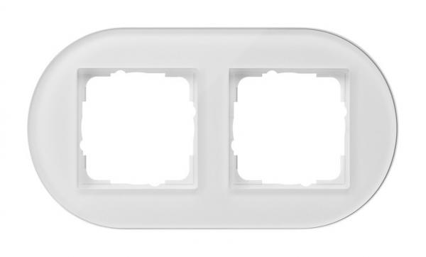 Gira Abdeckrahmen 2f Gira Studio G Weiß 0212130