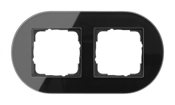 Gira Abdeckrahmen 2f Gira Studio G Schwarz 0212135
