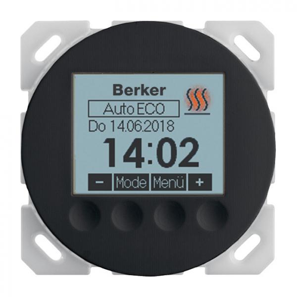 Berker Serie 1930 / R Classic Thermostat Zeitgesteuert schwarz 20462045