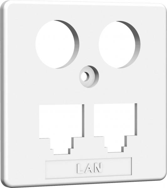 Homeway HW-ZP EKC LAN/LAN Zentralplatte 50x50mm reinweiss