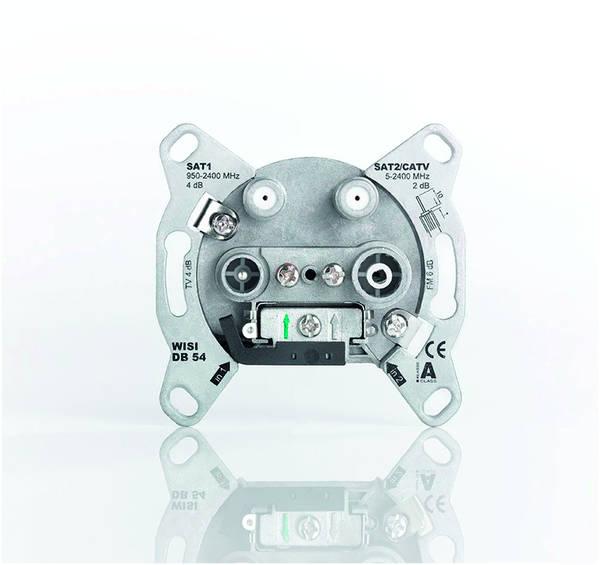 Wisi DB54 Stichdose Sat 4f Twin 2 x F-Stecker