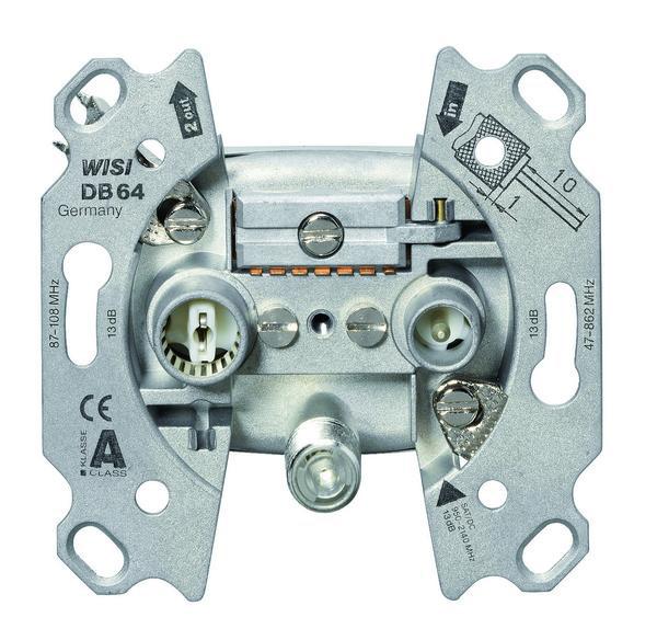 Wisi DB64 Einkabel-Durchgangsdose, 3fach (Unicable)