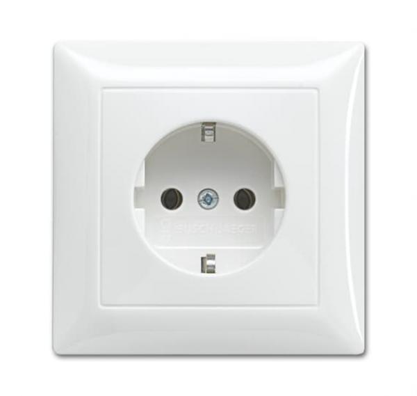 B+J balance SI Steckdose mit Vollplatte alpinweiss 20 EUJ-914