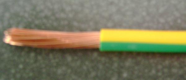 Einzelader H07V-K 6 qmm grŸn-gelb (Preis pro meter,Lieferung erfolgt in einer L_nge)