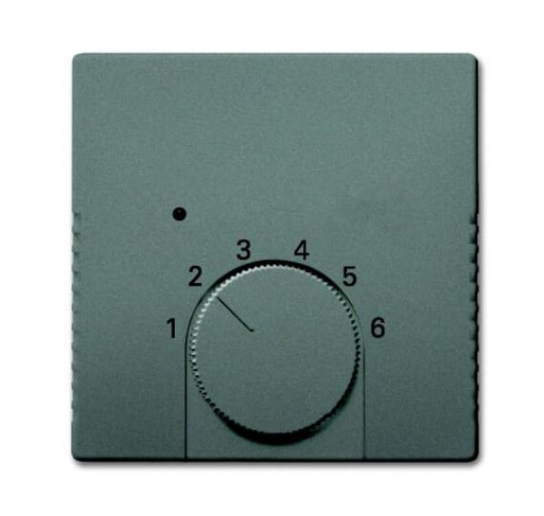 B+J Zentralscheibe, graumetallic, SI/Reflex SI, Bedienelemente fuer Raumtemperaturregler 1795 HK-803