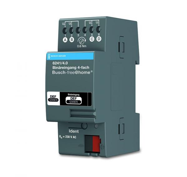 B+J Binaereingang 4-fach, Busch-free@home, Binaereingaenge 6241/4.0