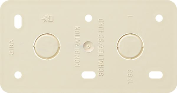 Gira Montageplatte 2fach Kombinationen Aufputz 008013