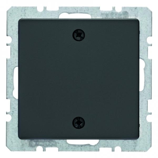 Berker Blindverschluss mit Zentralstueck und Schraubbefestigung anthrazit samt Berker Q. 10096076