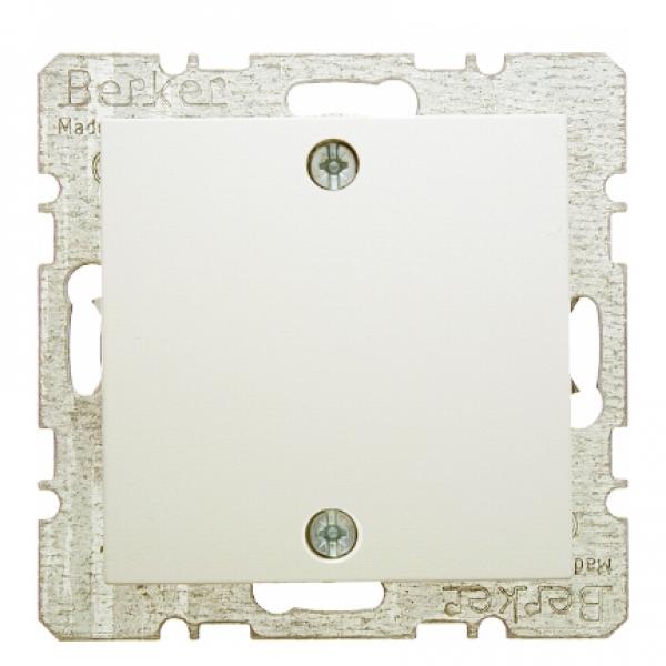 Berker Blindverschluss mit Zentralstueck und Schraubbefestigung weiss, glaenzend Berker S. 10098912