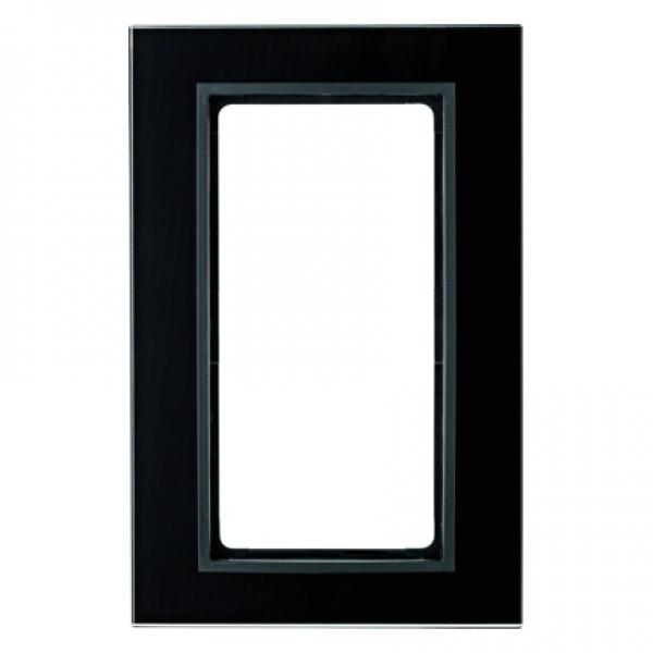 Berker B.7 Glasrahmen 2-Fach mit grossem Ausschnitt schwarz 13096616