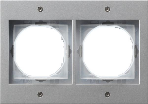 Gira Abdeckrahmen 2fach Gira TX_44 (WG UP) Farbe Alu 021265