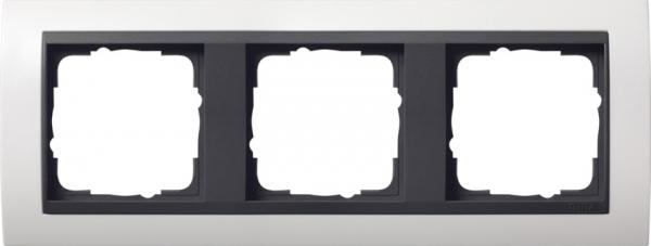 Gira Abdeckrahmen 3fach für Anthrazit Gira Event Reinweiß matt 021307