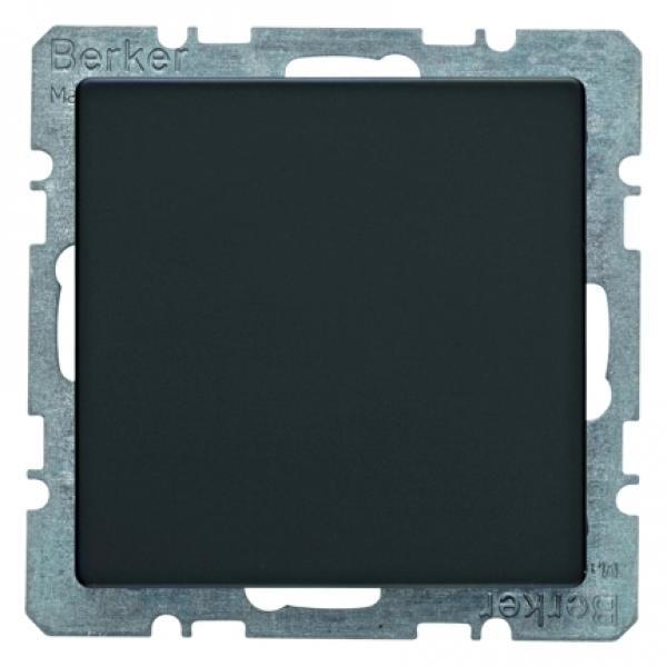 Berker Blindverschluss mit Zentralstueck anthrazit samt Berker Q.1/Q.3 6710096086