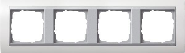 Gira Abdeckrahmen 4fach für Farbe Alu Gira Event Reinweiß matt 021471