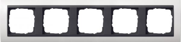 Gira Abdeckrahmen 5fach für Anthrazit Gira Event Reinweiß matt 021507