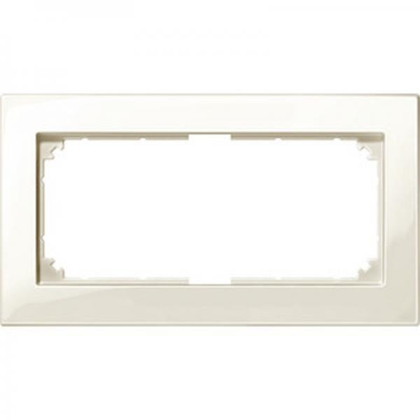 Merten M-PLAN-Rahmen, 2fach ohne Mittelsteg, weiss glaenzend 515844