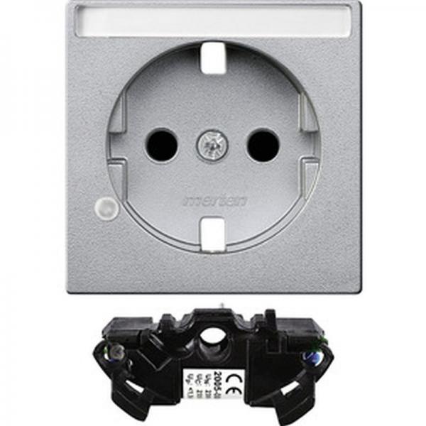 Merten Erweiterungsset ueberspannungsschutz fuer SCHUKO-Steckdosen, aluminium, System M MEG2335-0460
