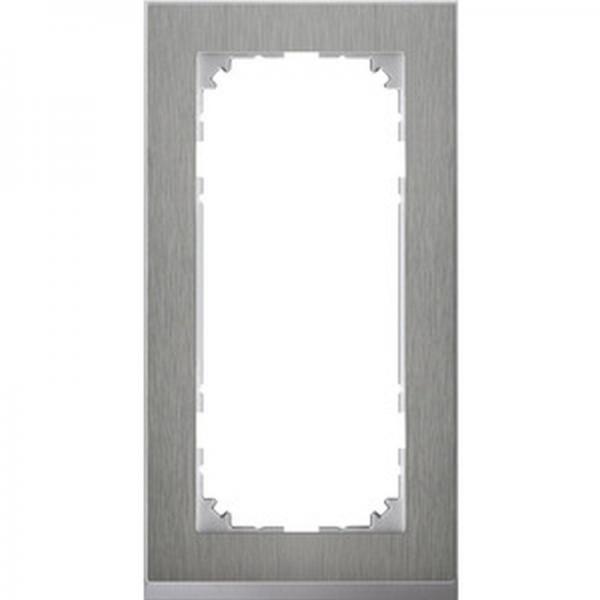 Merten M-Pure Decor-Rahmen, 2fach ohne Mittelsteg, Edelstahl/aluminium, M-Pure Decor MEG4025-3646