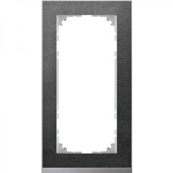 Merten M-Pure Decor-Rahmen, 2fach ohne Mittelsteg, Schiefer/aluminium, M-Pure Decor MEG4025-3669