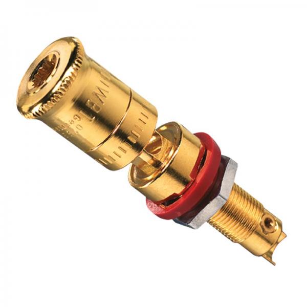 JUNG Lautsprecher-Pol-Klemme, High-End, rot, verdrehgesicherte Montage LPK63RT