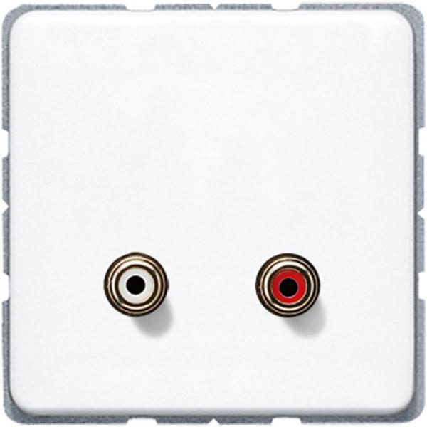 JUNG Cinch Audio, Tragring, Schraubbefestigung MACD1021WW