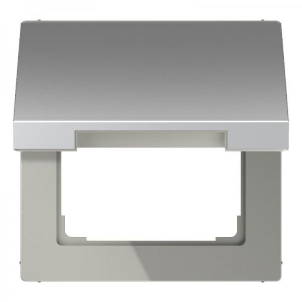 Jung LS990 Klappdeckel fuer Steckdosen und Abdeckung 50x50 mm Aluminium AL2990KL