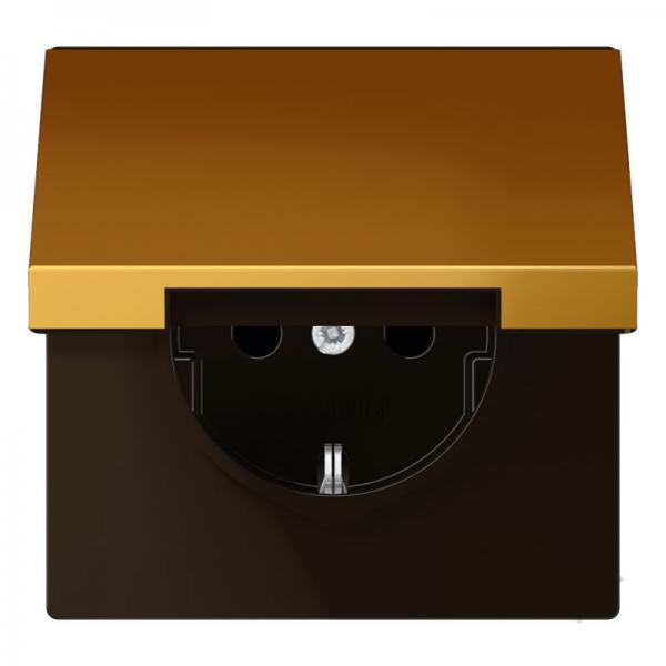 Jung LS990 Steckdose mit Klappdeckel Gold GO1520KL