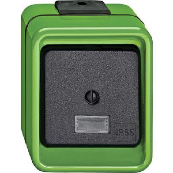 Merten Wippschalter, Wechsel, grün, AGRAR 370677