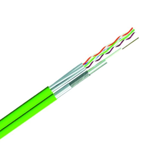 HOMEWAY HW-KGMH Datenkabel Cat.7+Koax gruen 75 Meter Ring