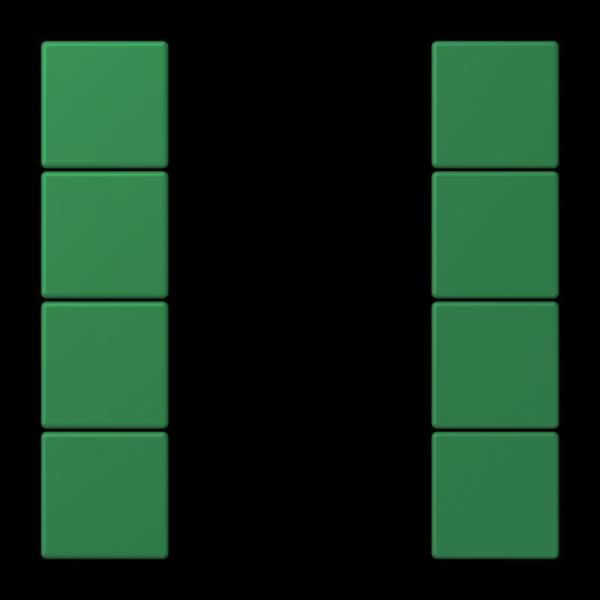 Jung Tastensatz 4fach, F50, Serie LS, vert foncé LC504TSA32050