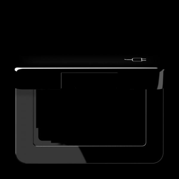 Jung Klappdeckel, mit Symbol Stecker, Thermoplast, Serie CD, schwarz CD590KLSOCSW