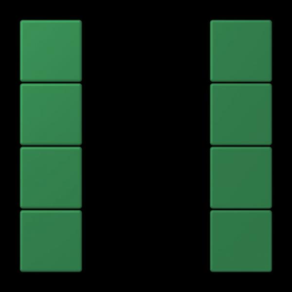 Jung Tastensatz 4fach, F50, Serie LS, vert foncé LC504TSA219