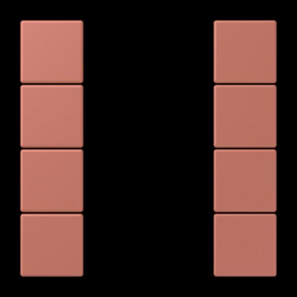 Jung Tastensatz 4fach, F50, Serie LS, terre sienne brique LC504TSA236