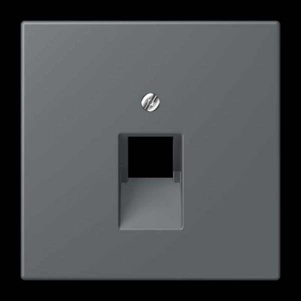 Jung Abdeckung für IAE/UAE-Anschlussdosen 1 x 8-polig, Thermoplast lackiert, Serie LS, gris foncé 31 LC969-1UA202