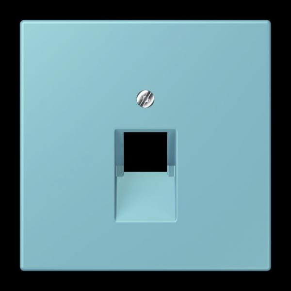 Jung Abdeckung für IAE/UAE-Anschlussdosen 1 x 8-polig, Thermoplast lackiert, Serie LS, céruléen moyen LC969-1UA213