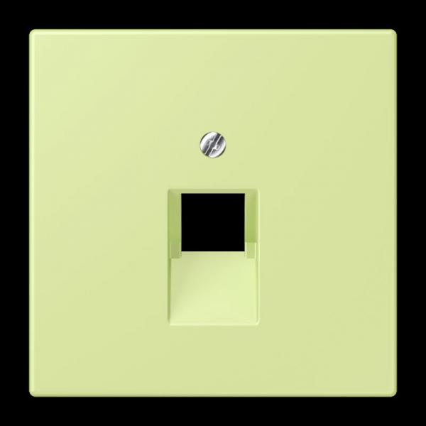 Jung Abdeckung für IAE/UAE-Anschlussdosen 1 x 8-polig, Thermoplast lackiert, Serie LS, vert jaune clair LC969-1UA222