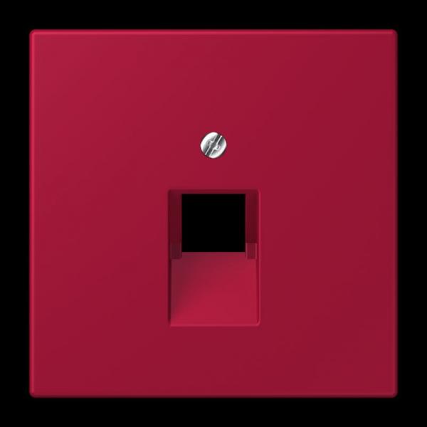 Jung Abdeckung für IAE/UAE-Anschlussdosen 1 x 8-polig, Thermoplast lackiert, Serie LS, rouge carmin LC969-1UA229